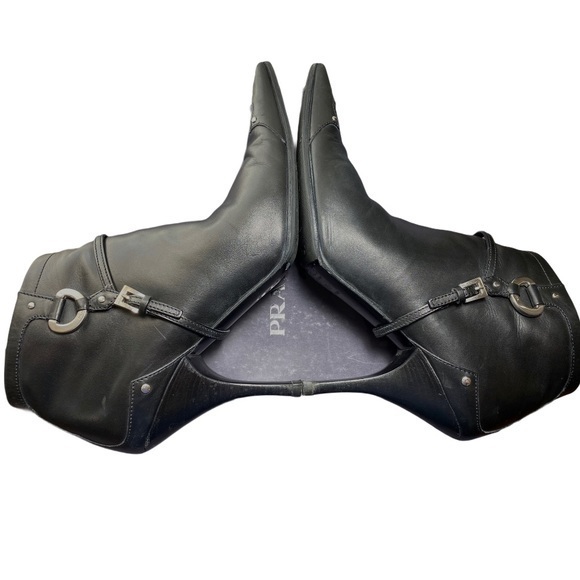 Prada Black Western Ankle booties EUC size… - Picture 3 of 11